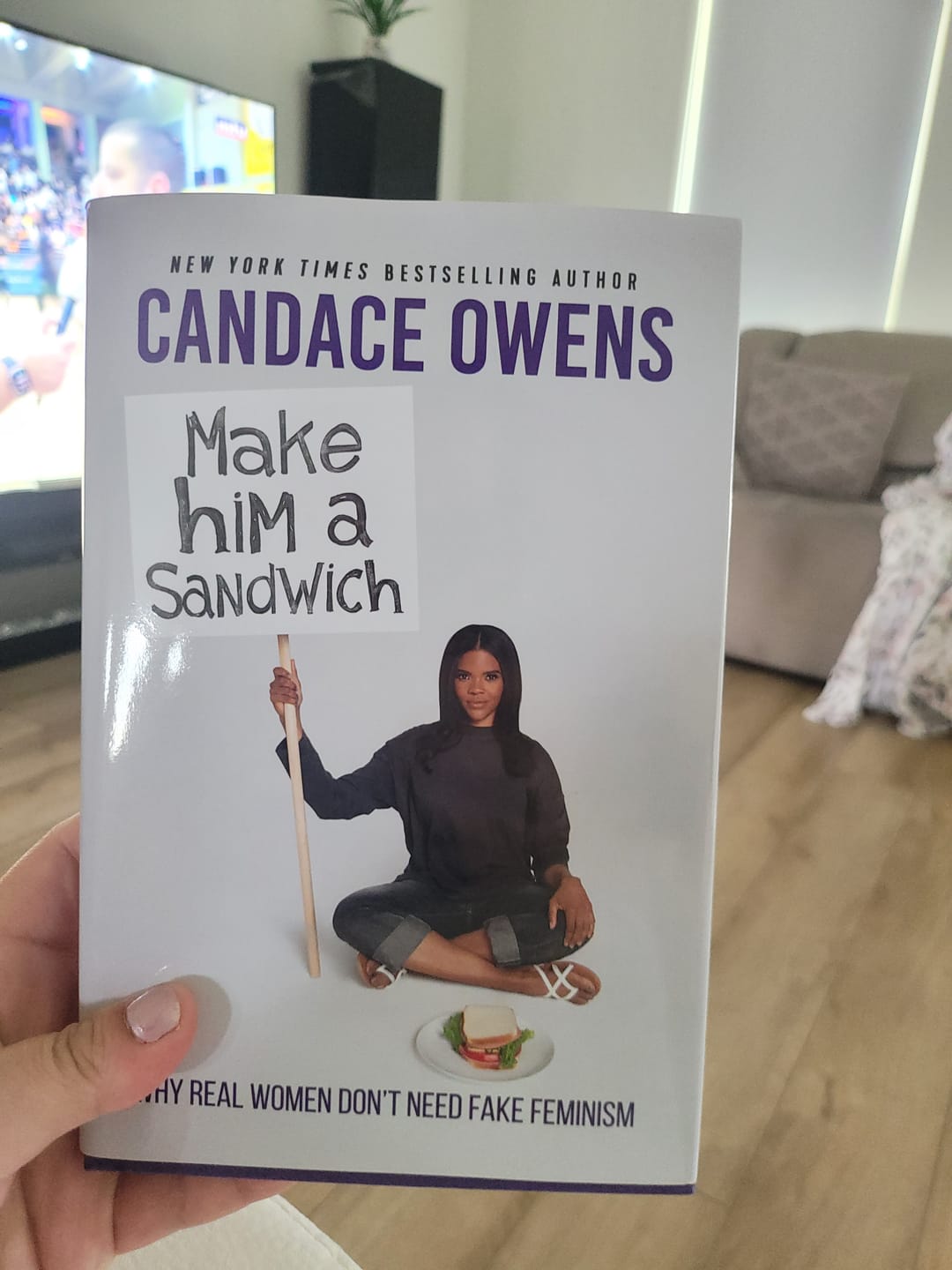 Customer photo review of Make Him A Sandwich by Candace Owens - Signed Hardcover Book