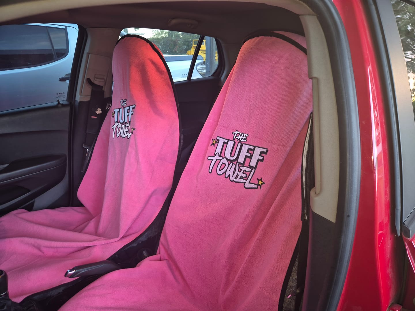 Customer photo review of Waterproof Car Towel Seat Cover - The OG