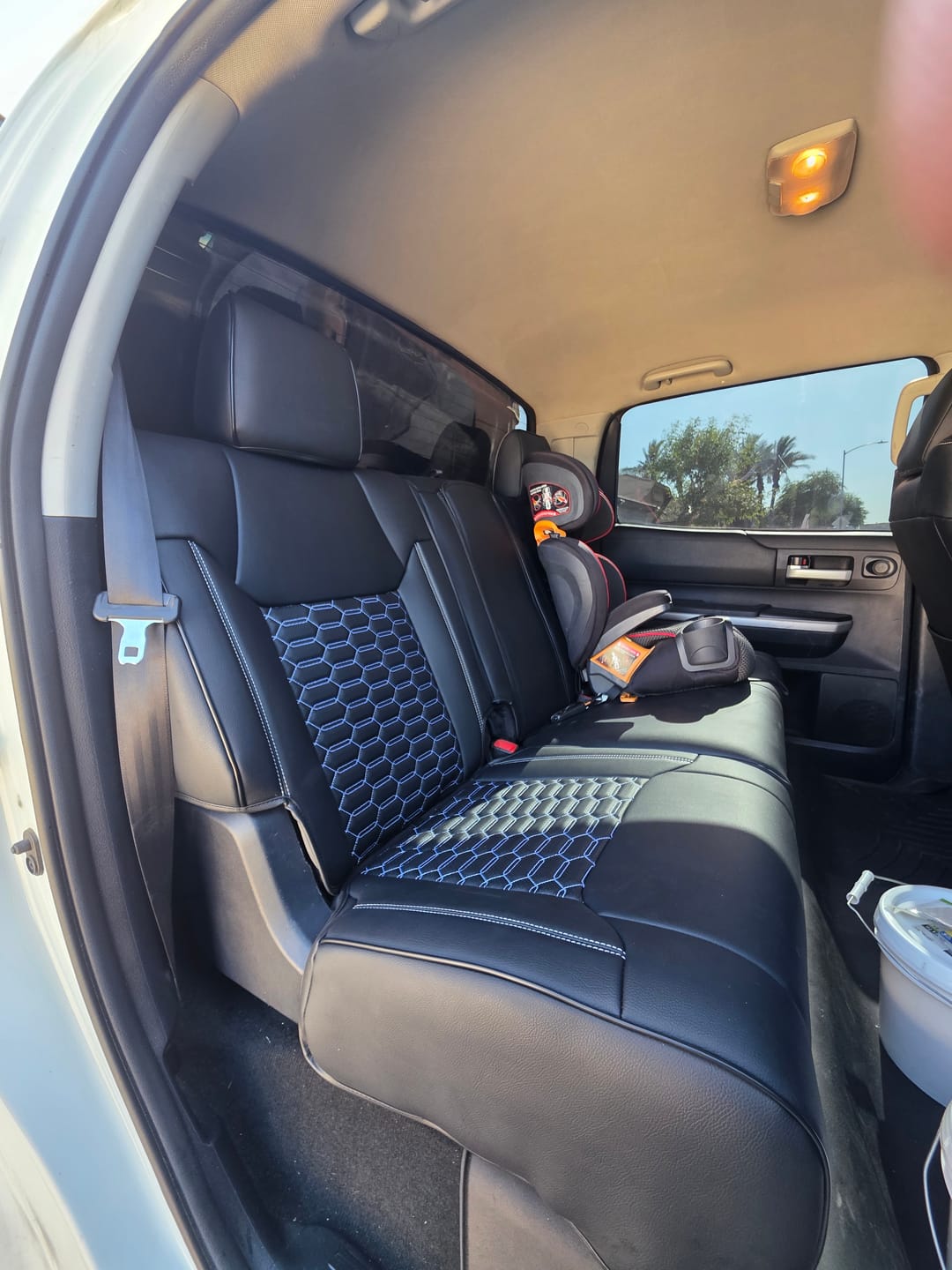 Customer photo review of 2014-21 Toyota Tundra Custom Leather Seat Covers