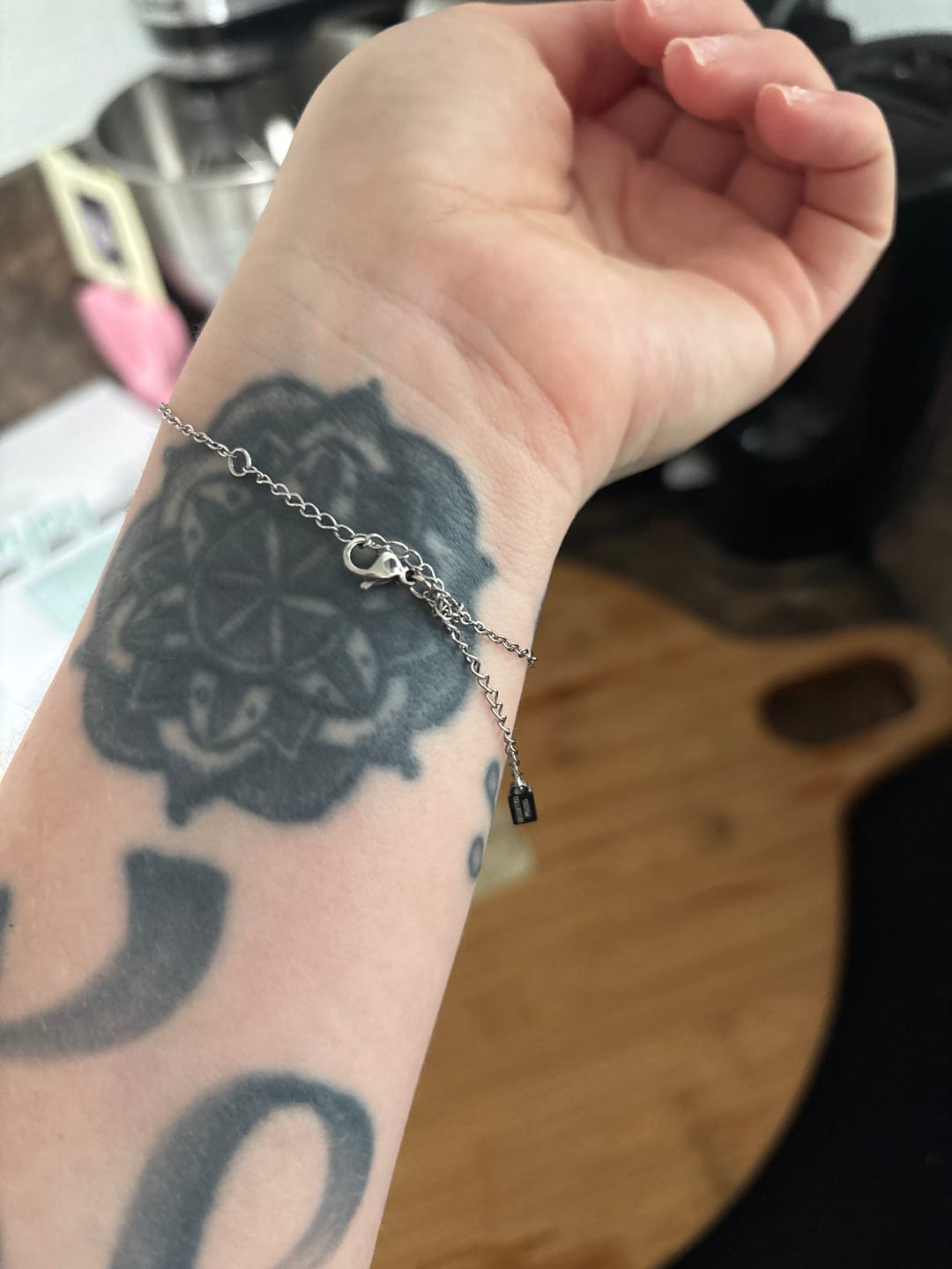 Customer photo review of Dainty Evil Eye Charm Bracelet