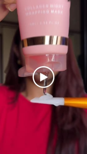 Customer photo review of Korean Collagen Night Wrapping Mask