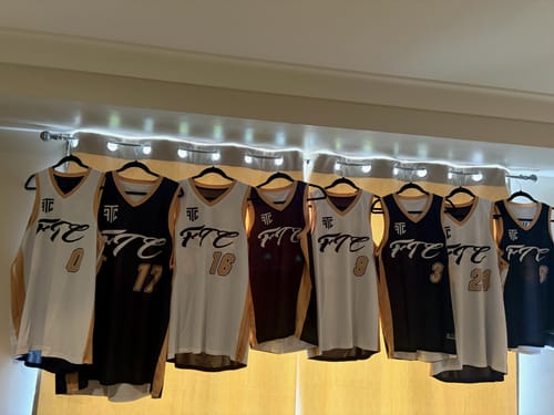 Customer photo review of Custom Black White-Khaki Double Side Tops Athletic Basketball Jersey