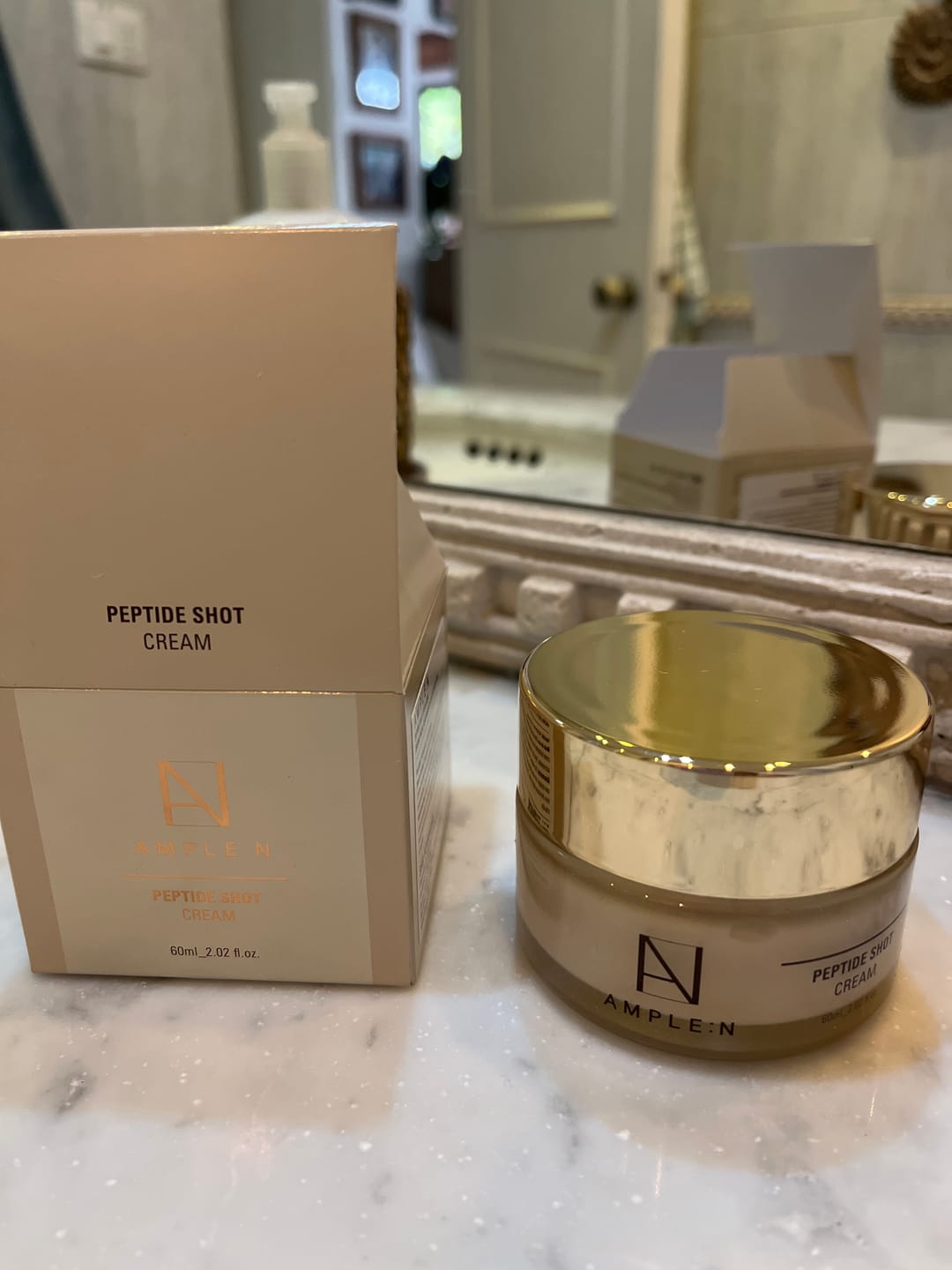 Customer photo review of Ample:N Peptide Shot Cream- Crema Facial Reafirmante con Péptidos 60ml