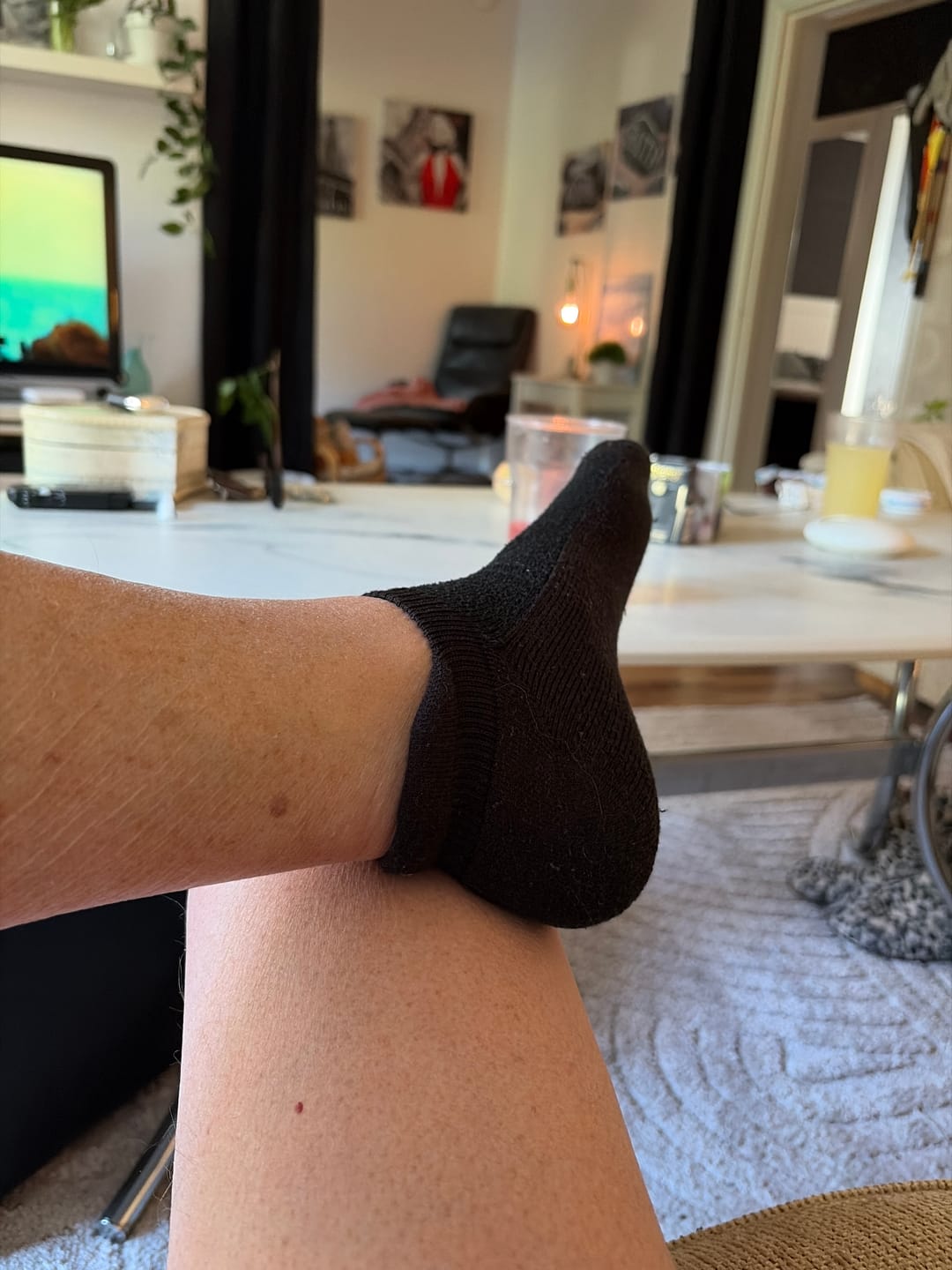 Customer photo review of Ankelstrumpor i bambu med mild kompression