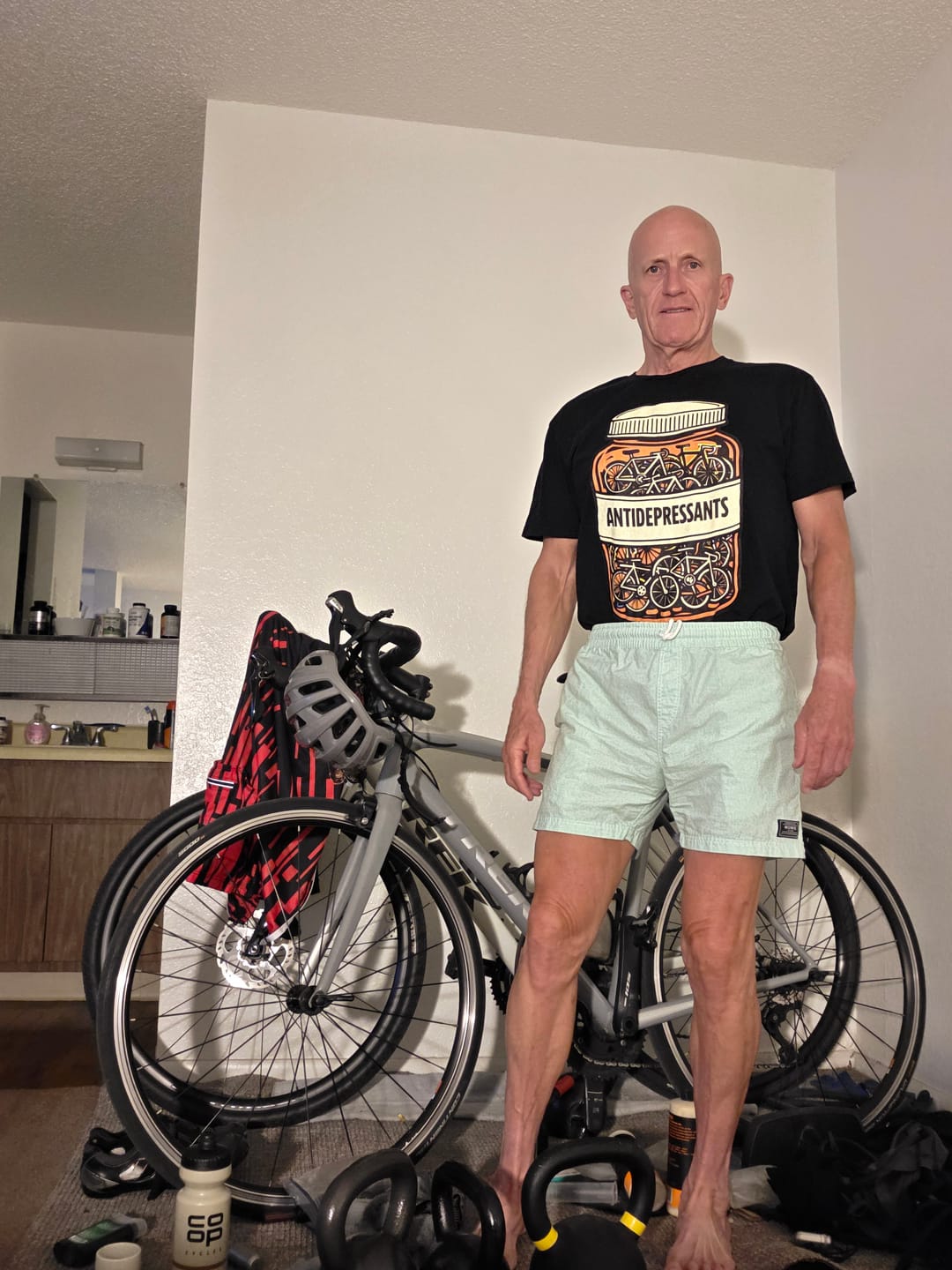 Customer photo review of Bike Antidepressants T-Shirt