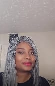 Customer photo review of Luvwin Salt & Pepper Gray Beginner Friendly Glueless Straight Wig 100% Human Hair
