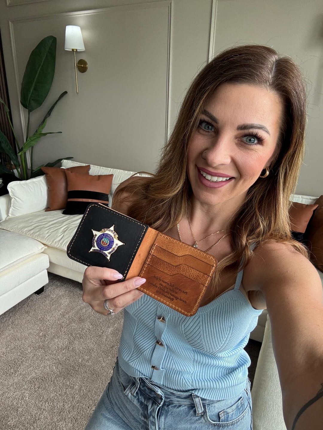 Customer photo review of Badge Bifold Wallet