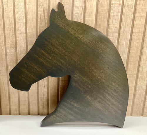 Customer photo review of 12.5x10.7" Horse Head 1 Acrylic Router Template