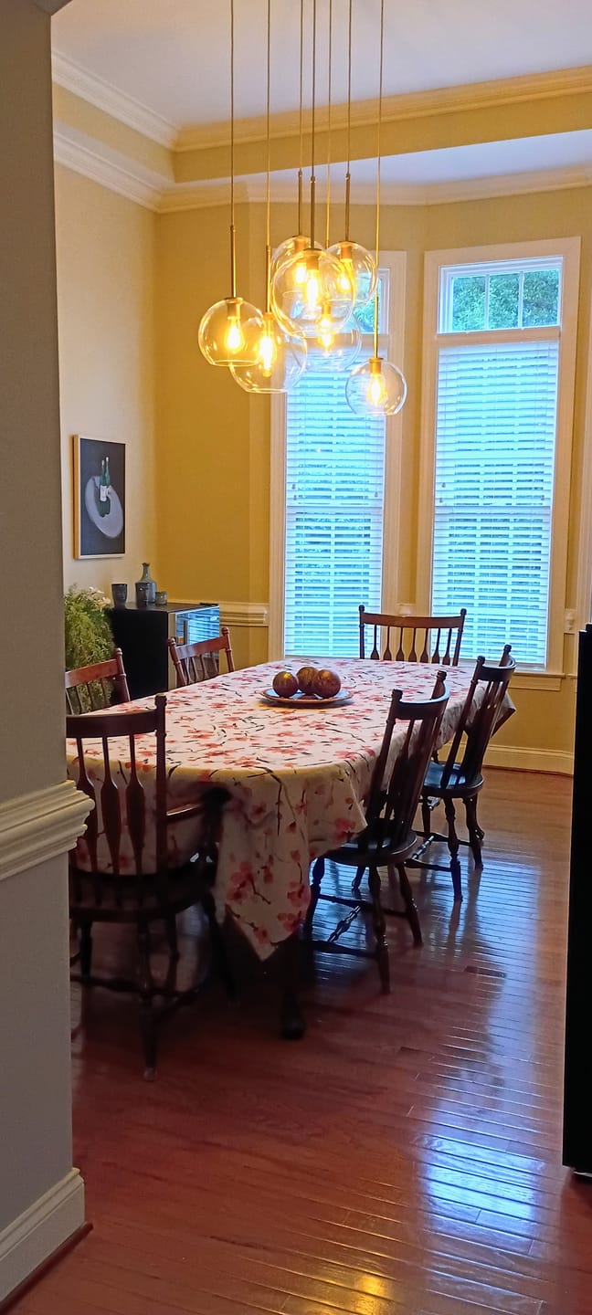 Customer photo review of Globe Cluster Kitchen Island Pendant Light
