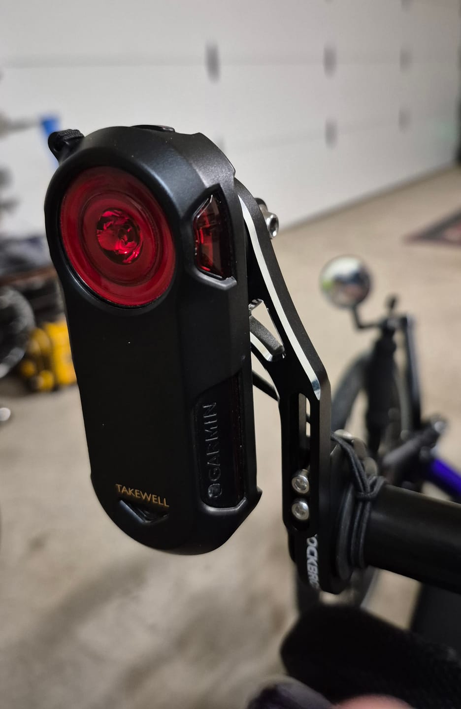 Customer photo review of Adjustable Bike Computer Mount with Extendable Design