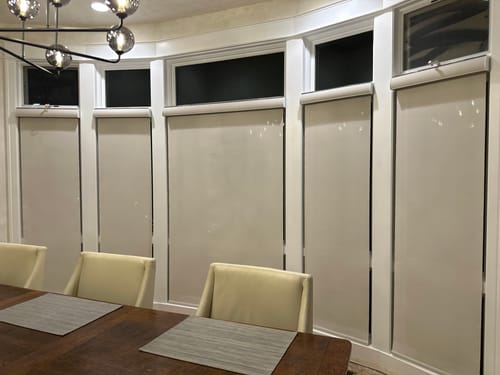 Customer photo review of SmartWings Motorized Light Filtering Solar Shades 1%/3%/5% Openness Aventus