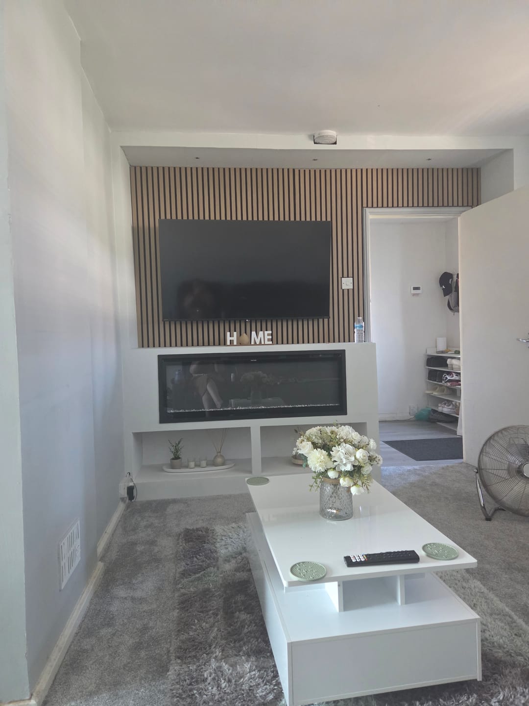 Customer photo review of Premium Acoustic Wall Panels - Natural Oak