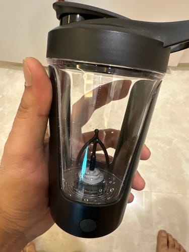 Customer photo review of Mega Mixer™ Electric Protein Shaker Bottle – 450ml | Battery-Powered | Leak-Proof | BPA-Free