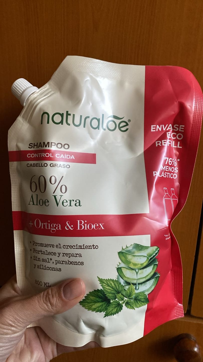 Customer photo review of Refill Shampoo Control Caída Graso 800Ml
