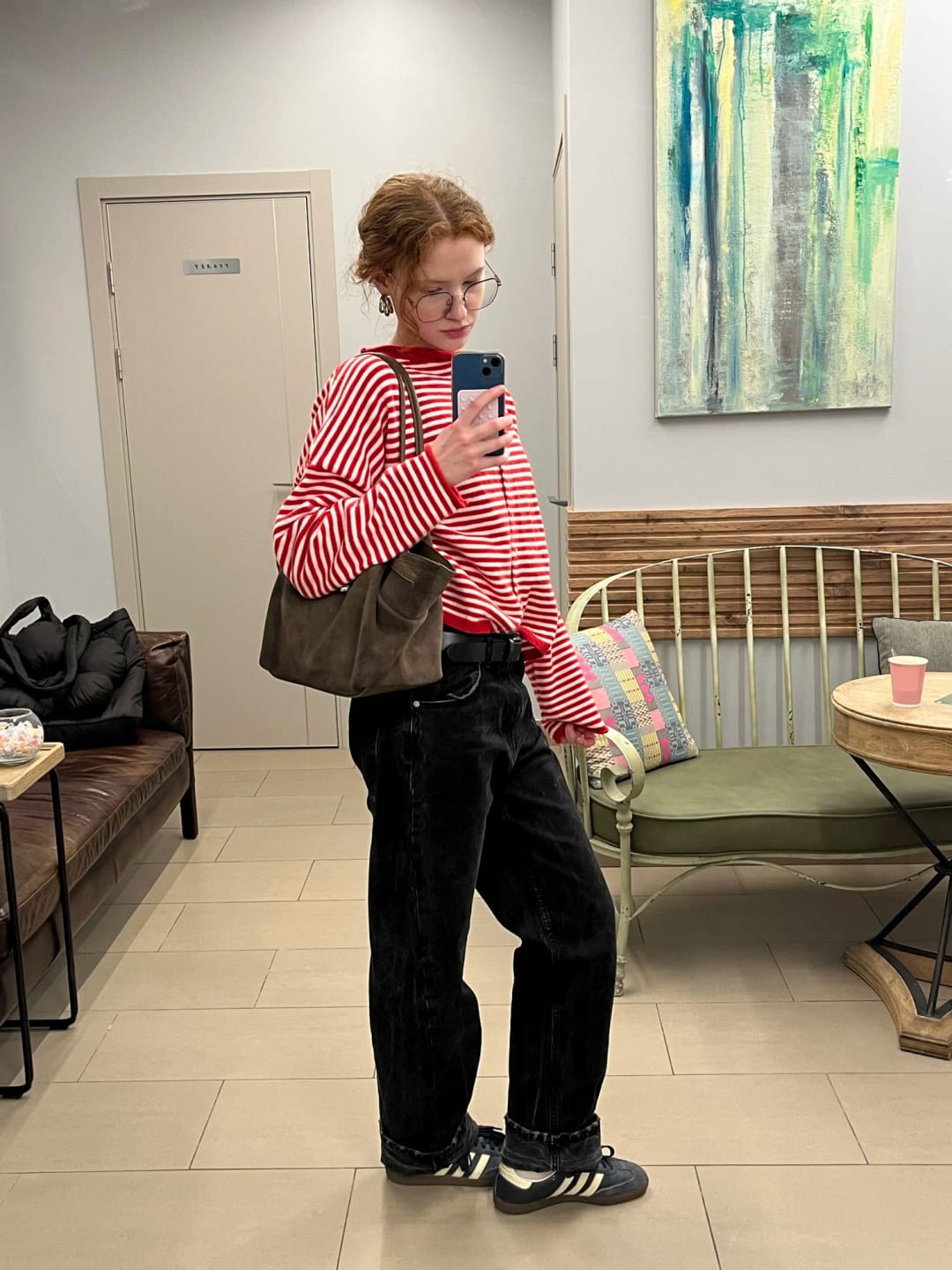 Customer photo review of Marivic Striped Cardigan