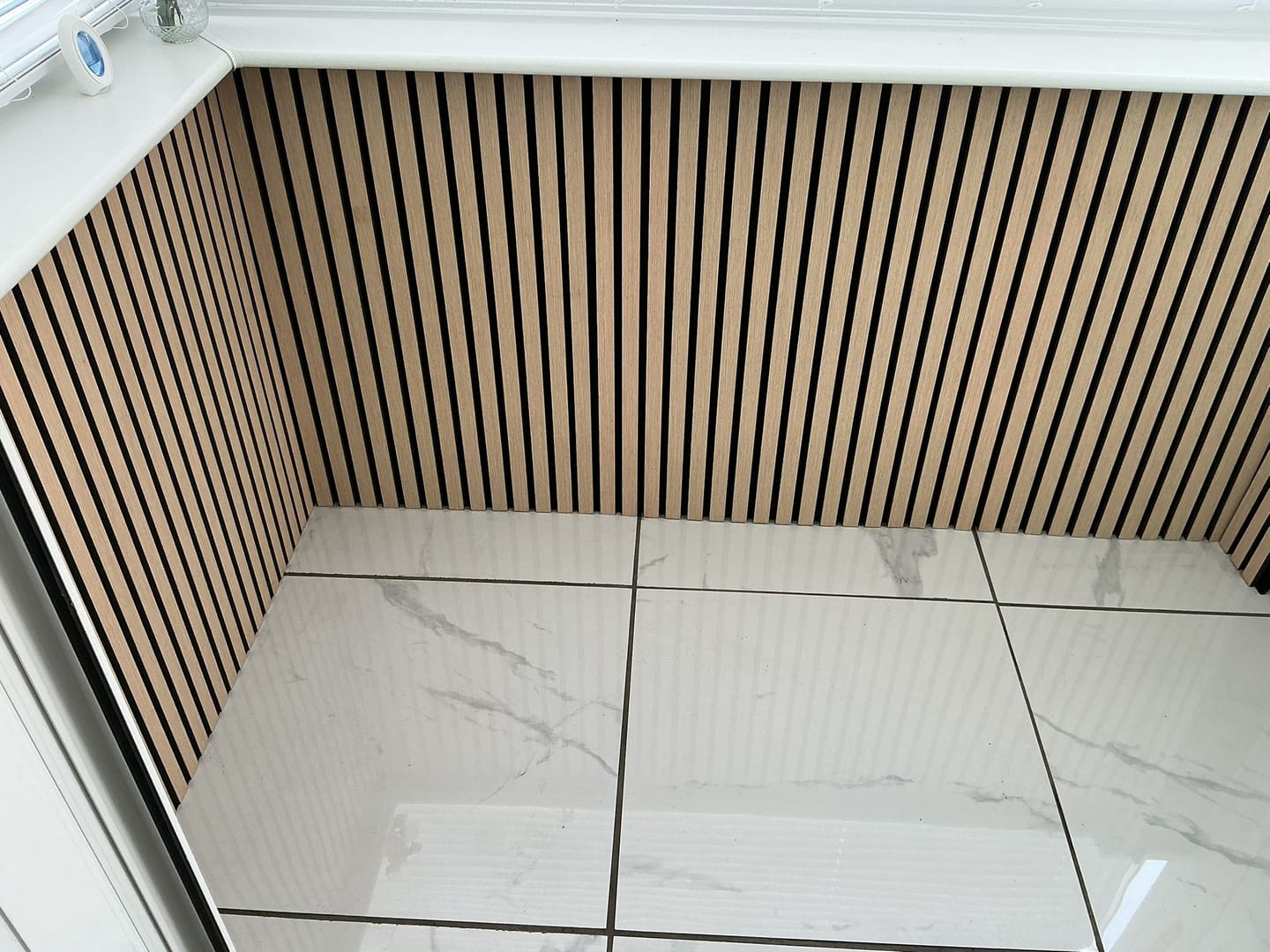 Customer photo review of Acoustic Slat Wall Panels Wooden Decorative Wall Panels Natural Oak Premium 2.4m x 0.6m