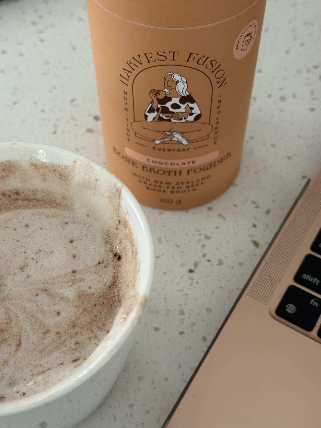 Customer photo review of Chocolate Bone Broth