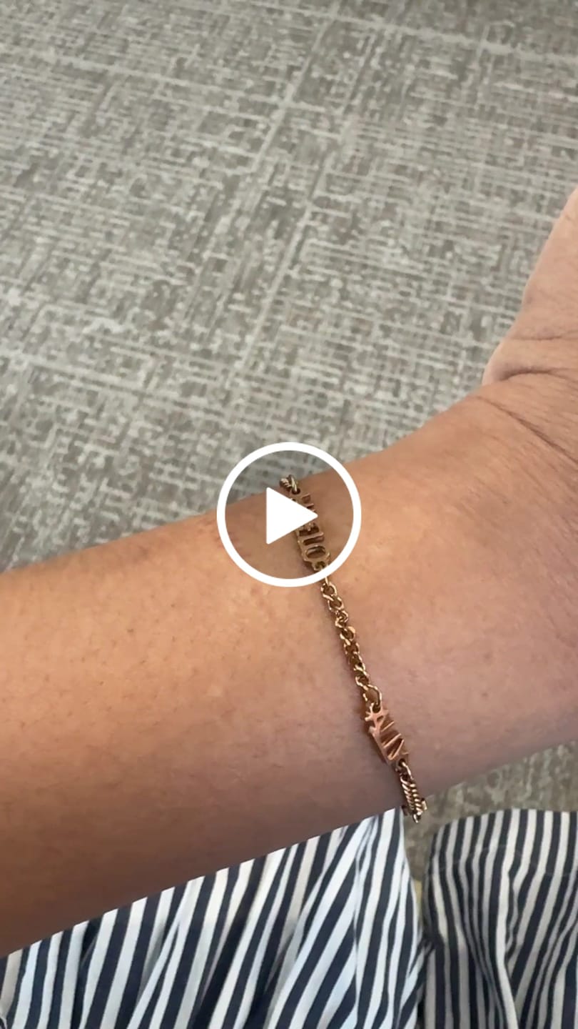 Customer video review of Custom Name Bracelet