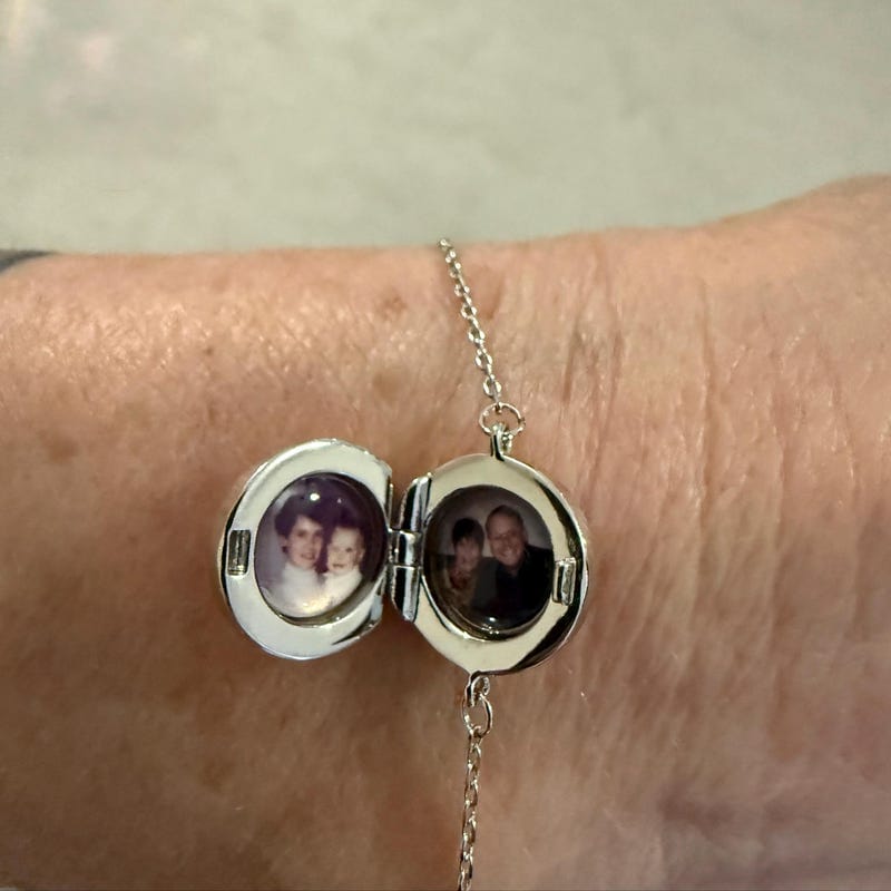 Customer photo review of Custom Photo Locket Bracelet