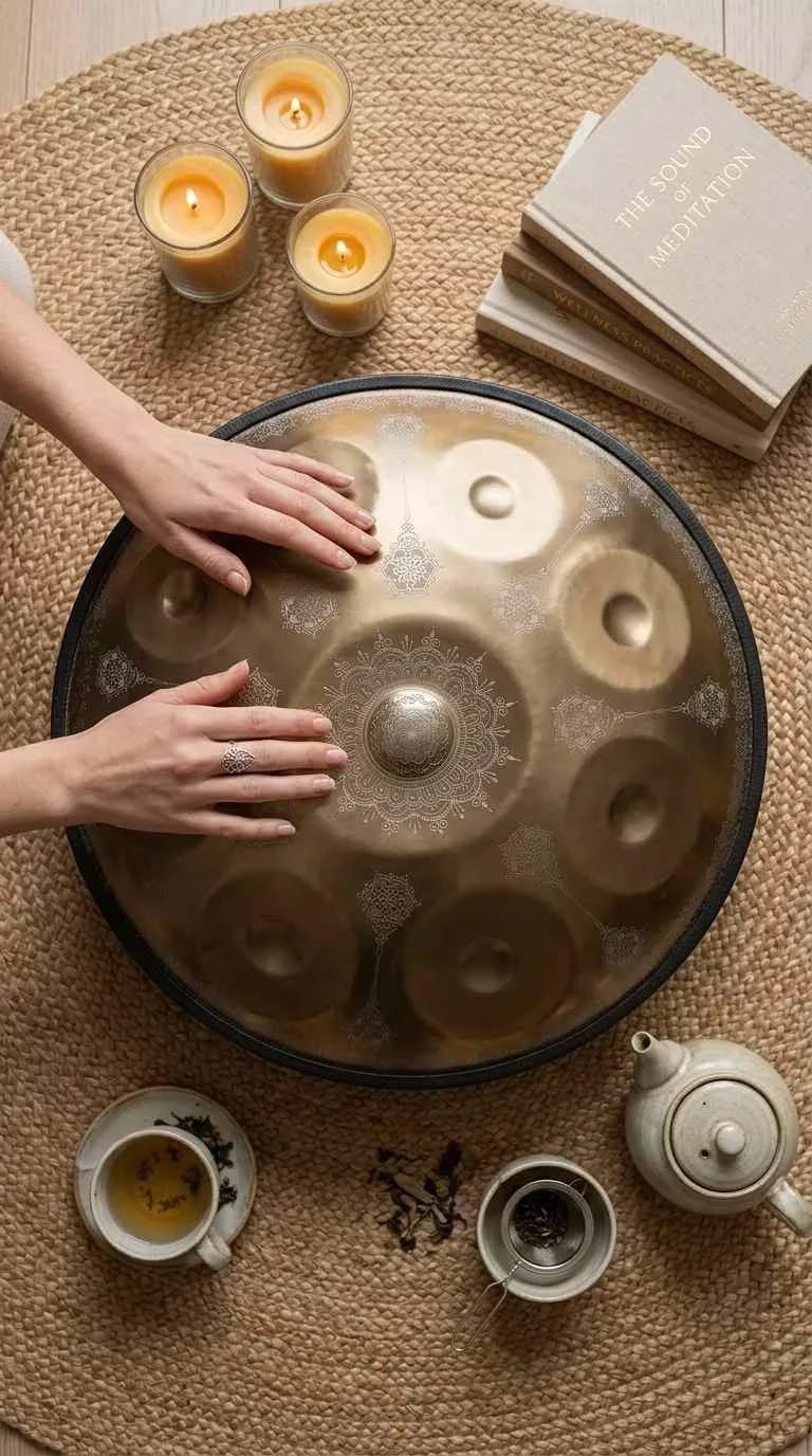 Customer photo review of Cosmos Handpan - Golden Mandarins 9 Notes in D Minor - Tambourine Gift Set
