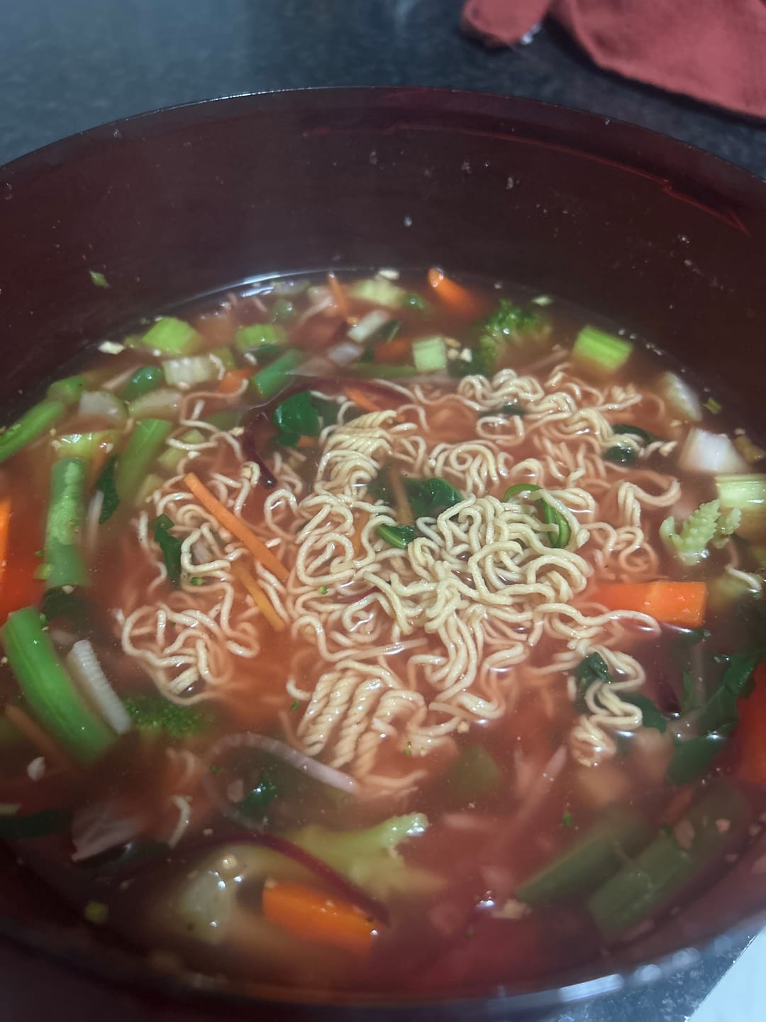 Customer photo review of Qetoe Low Carb High Protein Instant Cup Noodle - COMBO 12 PACK