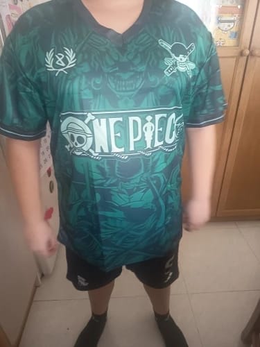 Customer photo review of One Piece Anime Soccer Jersey