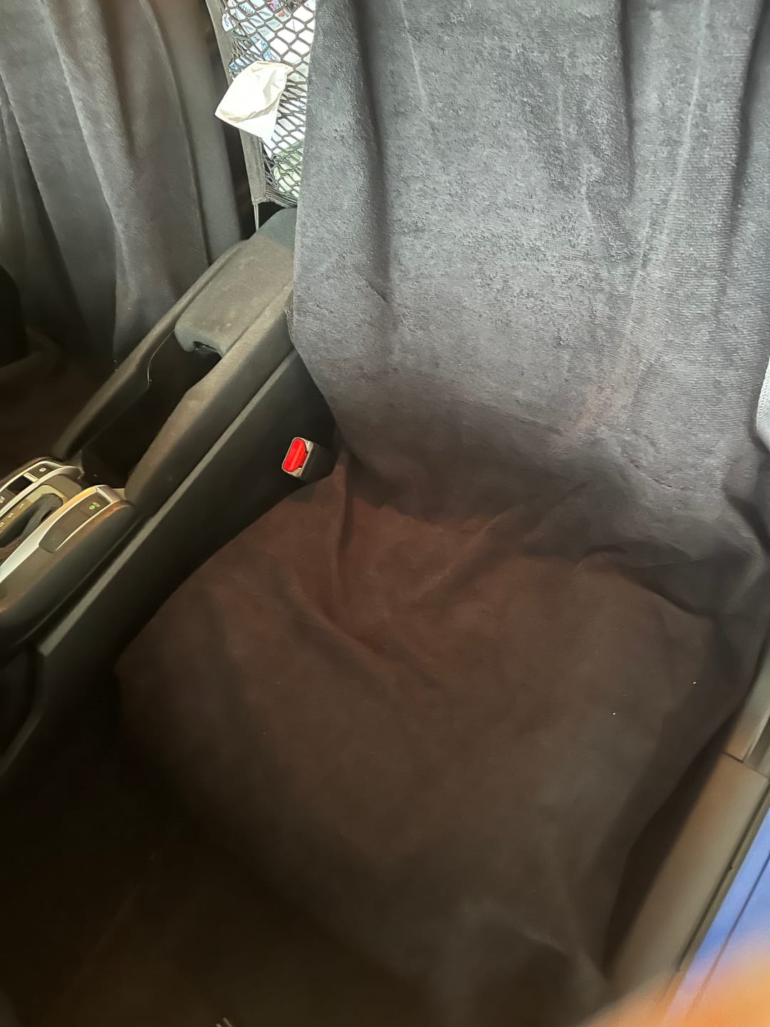 Customer photo review of Waterproof Car Seat Towel – Universal Fit for Gym, Beach & Work | Towel Society