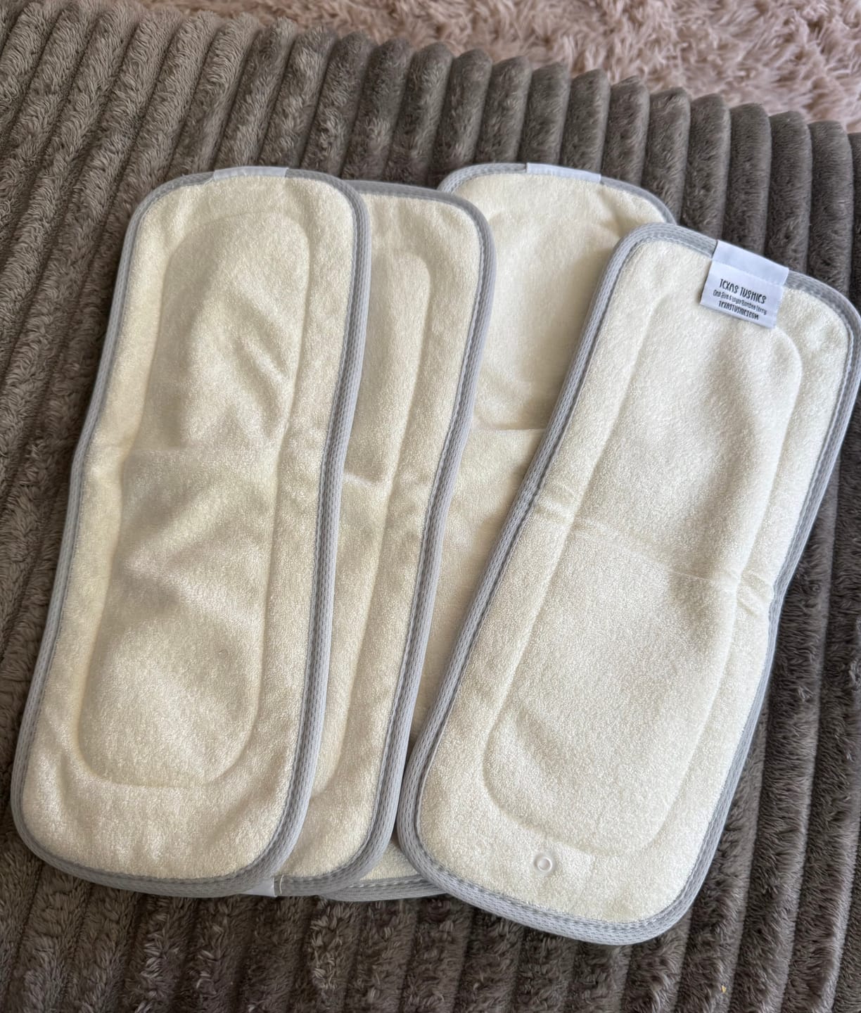Customer photo review of One Size - 6 layer Natural Fiber Cloth Diaper Inserts with Snap