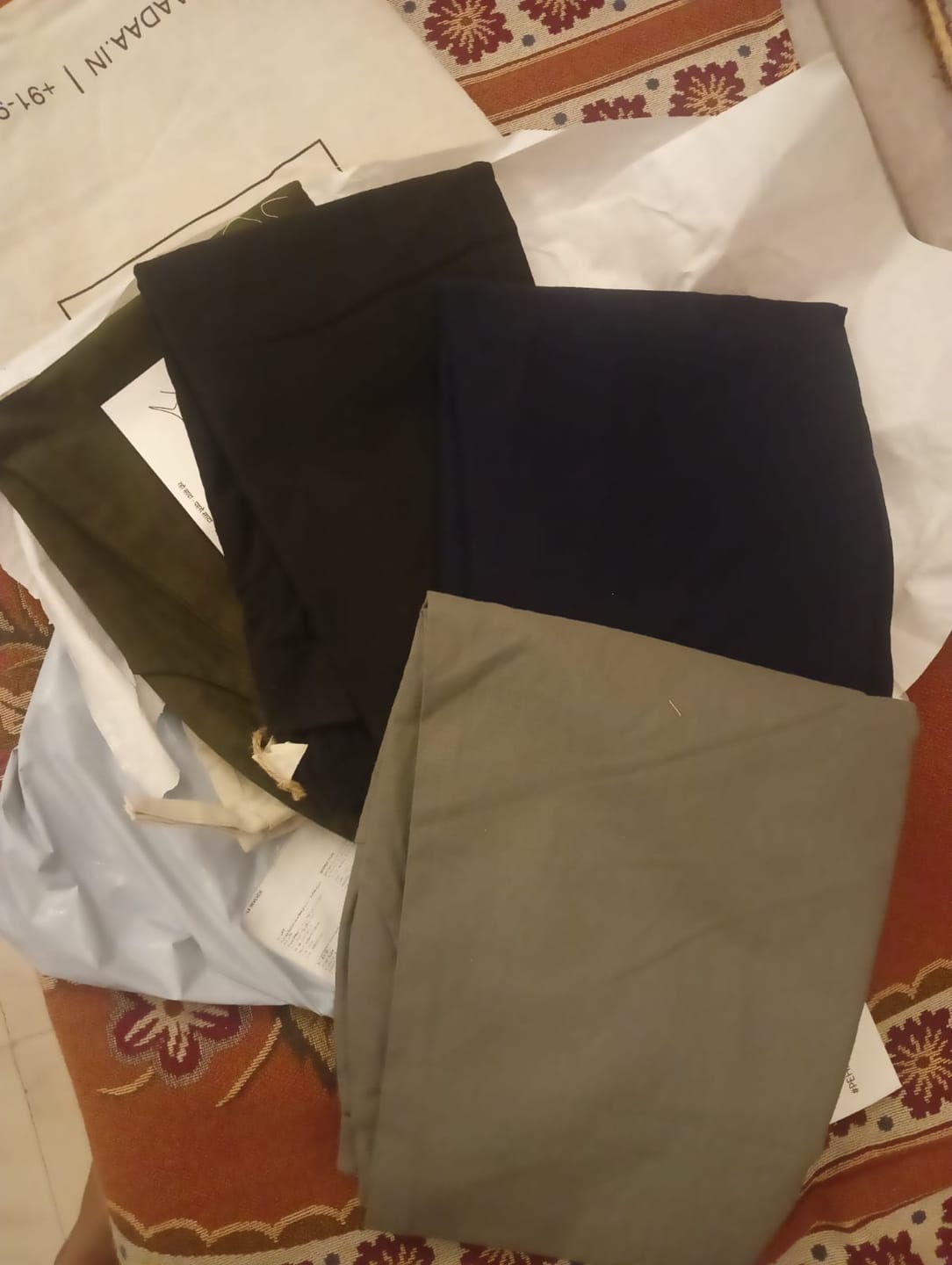 Customer photo review of Women Black Cotton Pant