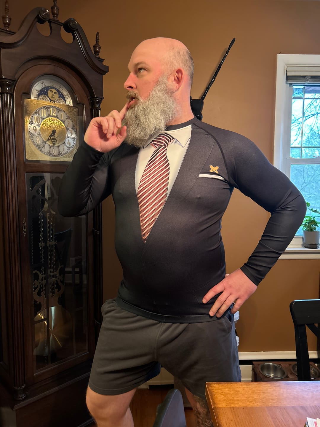 Customer photo review of Black Tuxedo Rank BJJ Rash Guard