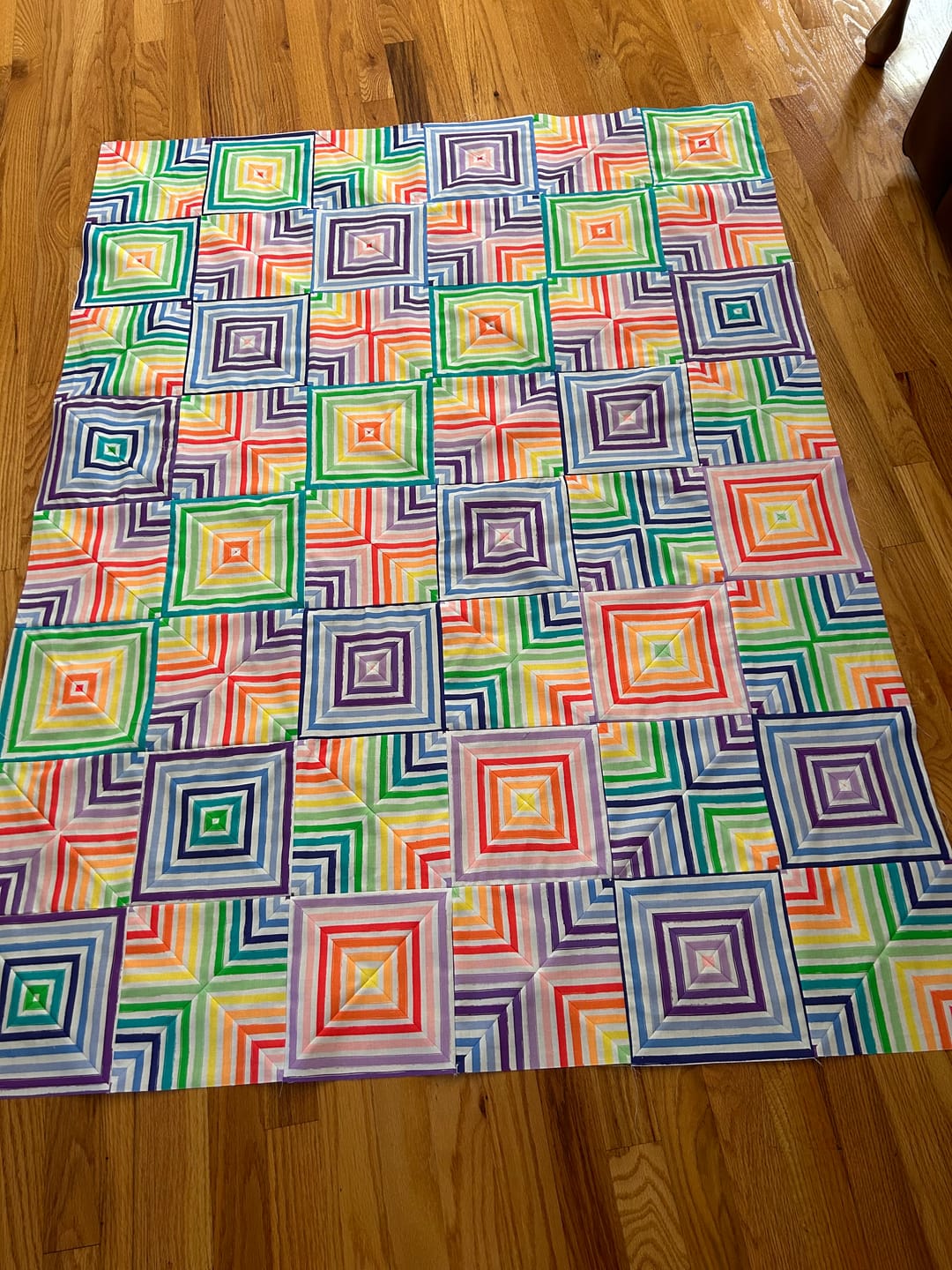 Customer photo review of Over the Rainbow Stripes Fabric