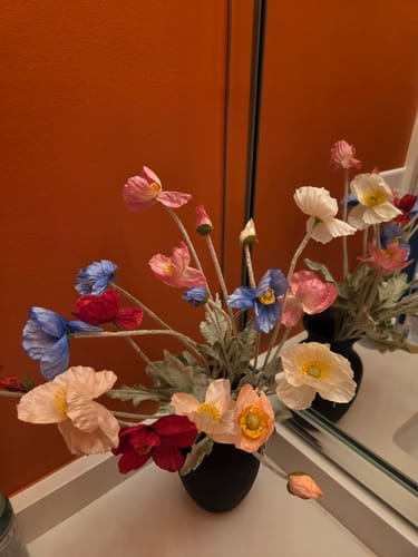 Customer photo review of Fake Poppies Flowers