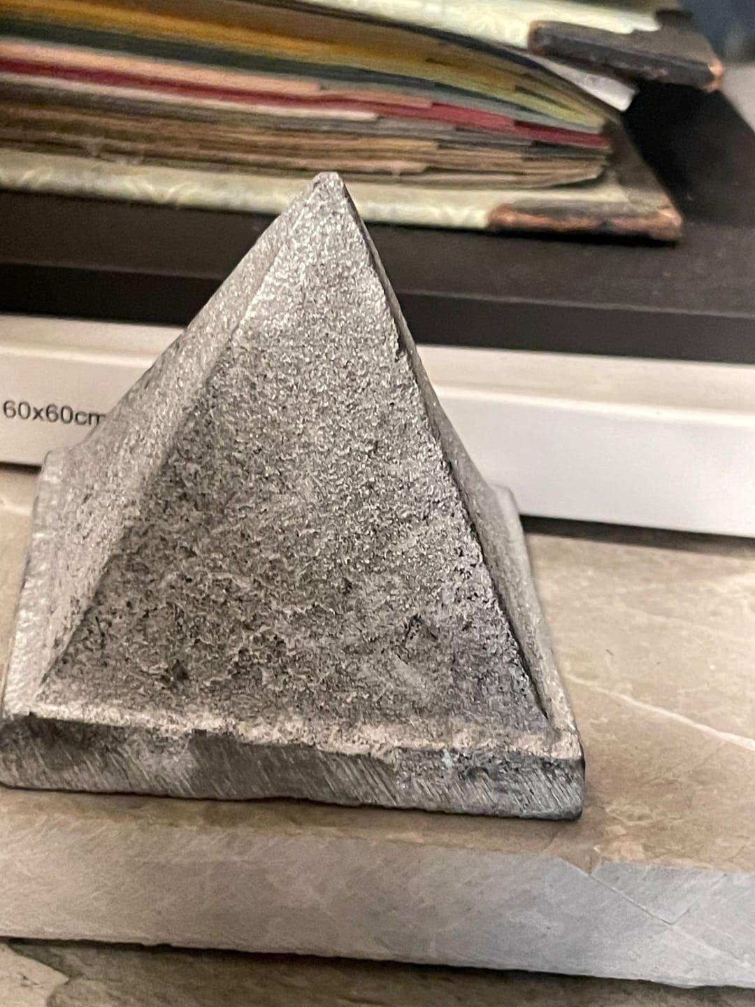 Customer photo review of Solid Iron Metal Pyramid Vastu Remedy for West Direction and Brahmasthan Balance, Mental Focus, Career Success and Positive Energy Correction | 6.5 cm | 615 g