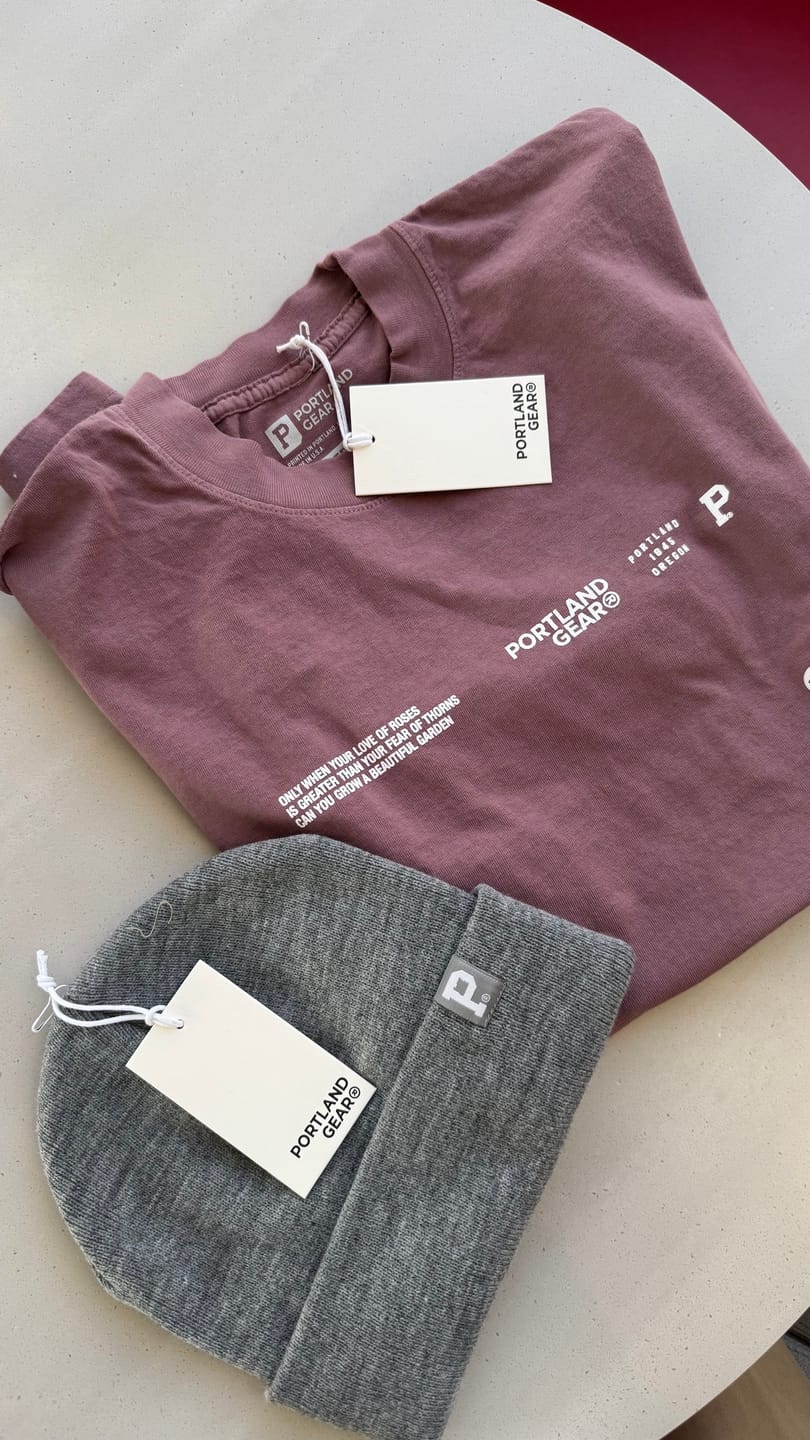 Customer photo review of All-American Slogan Tee - Mauve