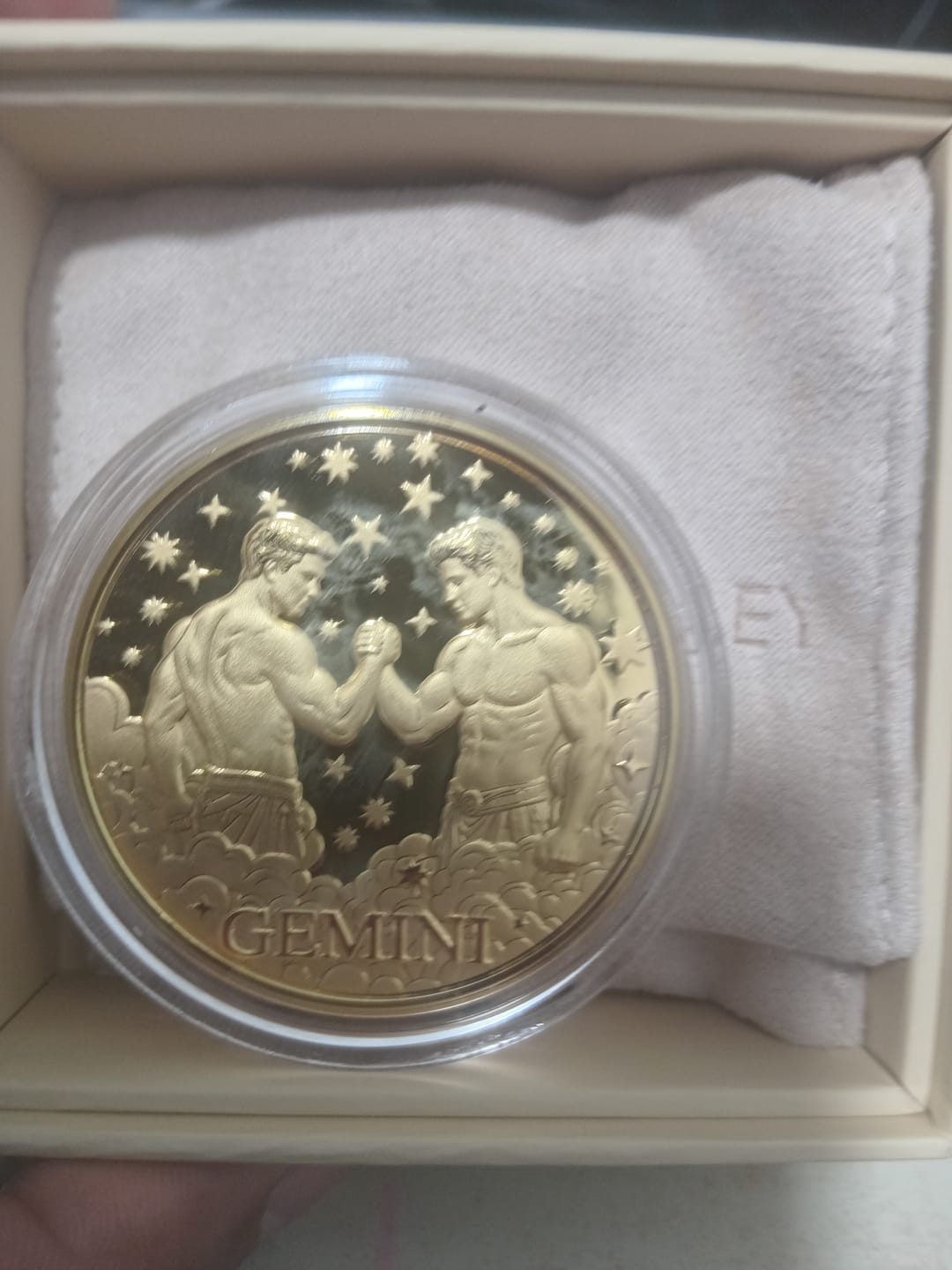 Customer photo review of 24K Yellow Gold (99.99% Gold Purity) Zodiac Sign Coin