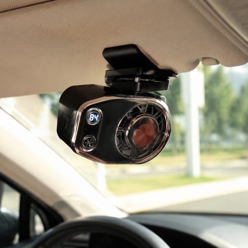 Customer cooling fan installed in a car