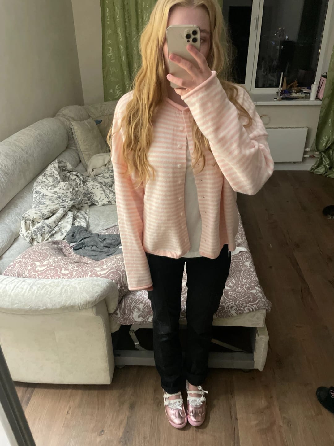 Customer photo review of Marivic Striped Cardigan