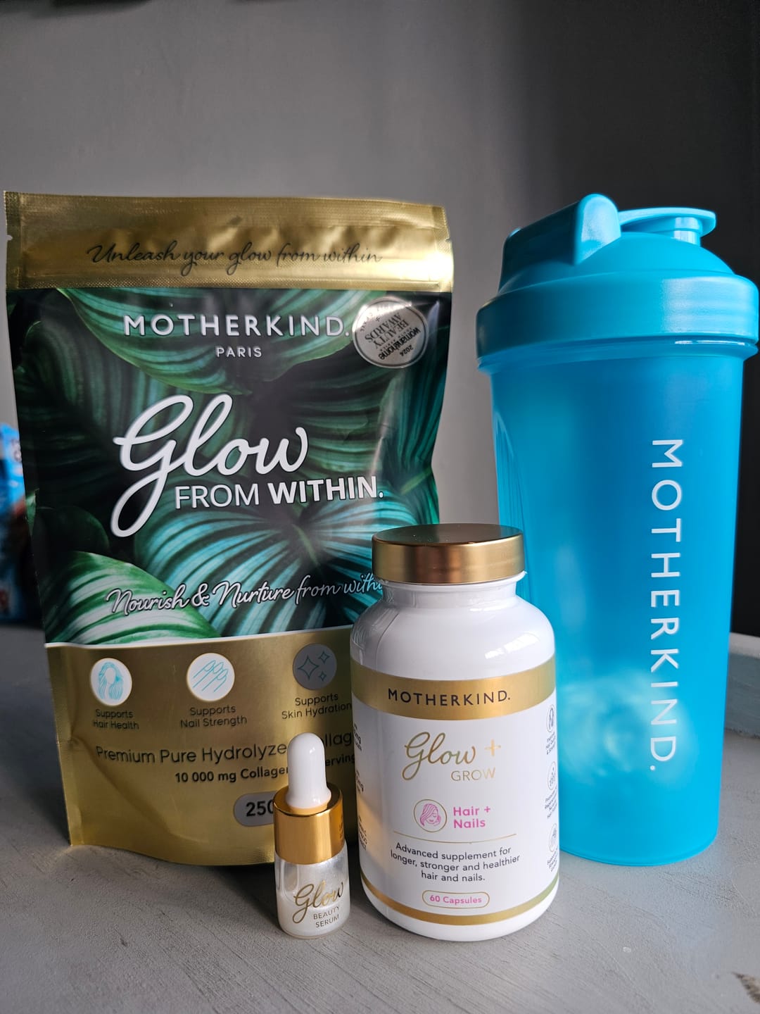 Customer photo review of Glow + Grow Hair Growth Collagen