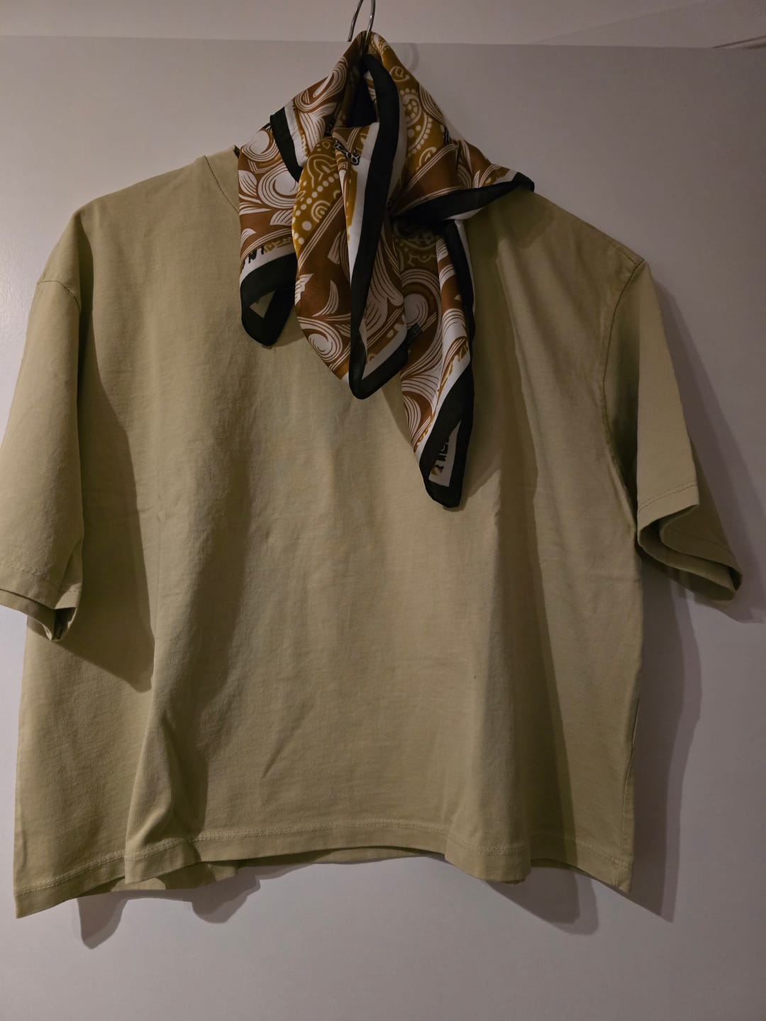 Customer photo review of BRANDY CROPPED TEE - OLIVE