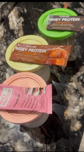 Customer photo review of Whey Protein Powder - Single Serving Sample Stick Packs