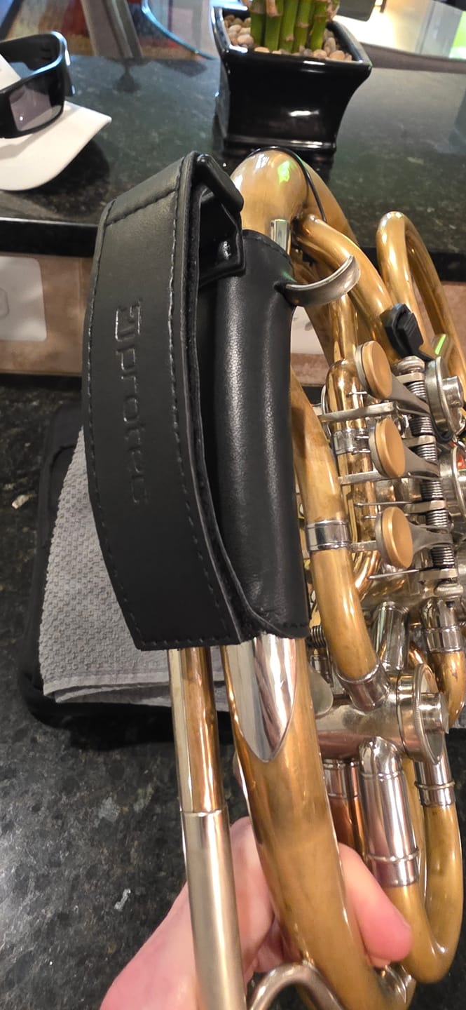 Customer photo review of Protec Leather French Horn Hand Strap