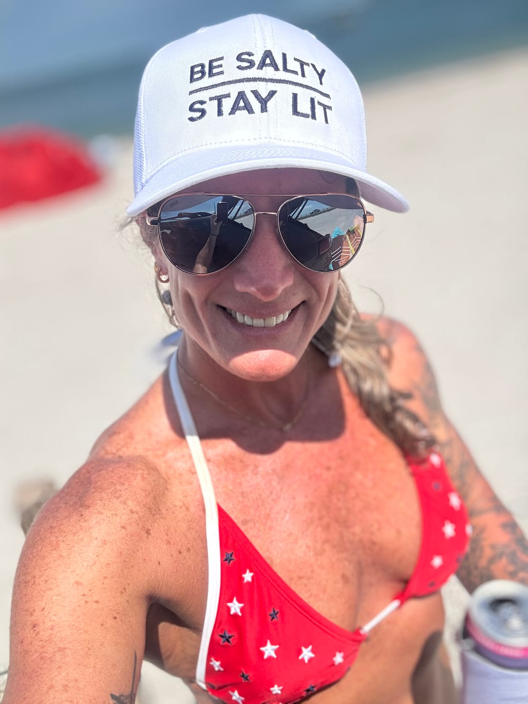 Customer photo review of Be Salty - Stay Lit Everyday Faith Hats