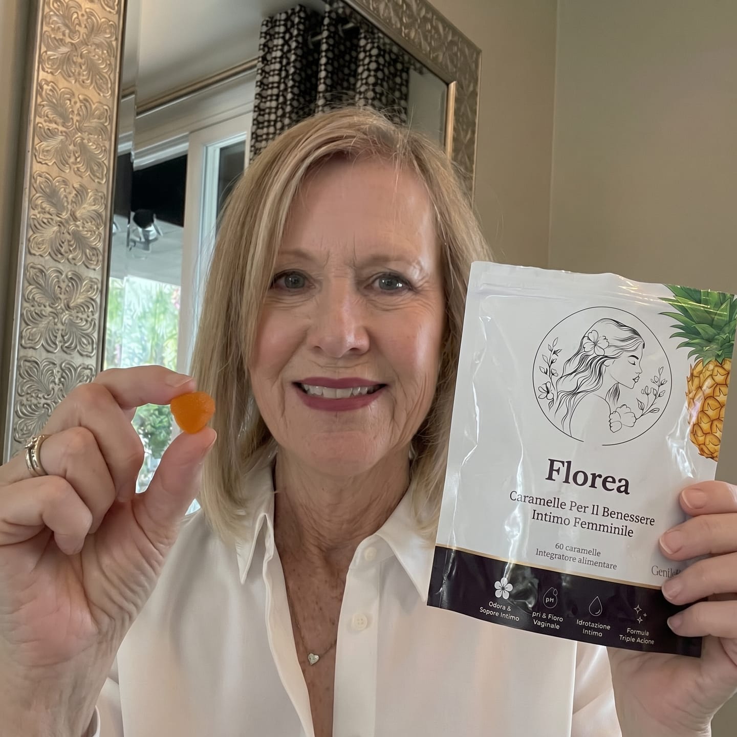 Customer photo review of Florea® | La Formula Completa per Riequilibrare la Flora Intima in 14 Giorni