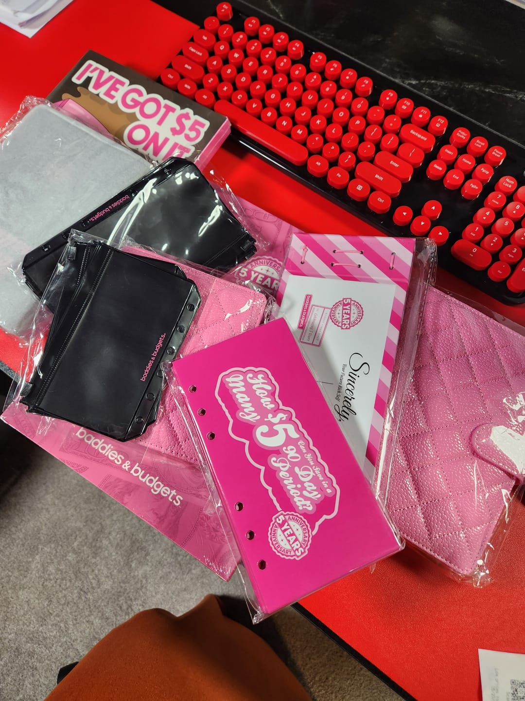 Customer photo review of Baddies & Budgets 5th Anniversary Limited Edition Box