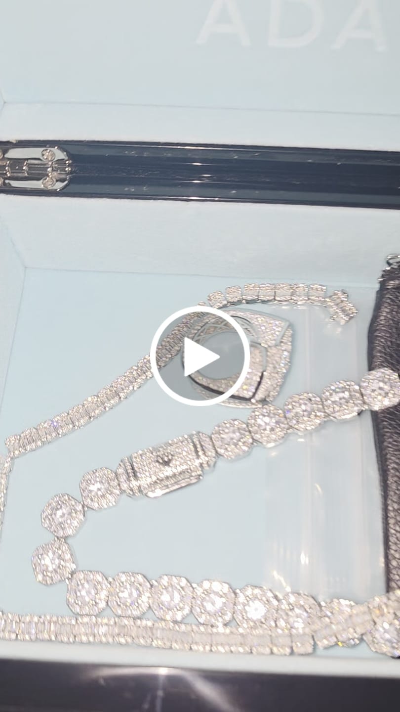 Customer video review of 10mm Diamond Clustered Tennis Chain - 14k White Gold