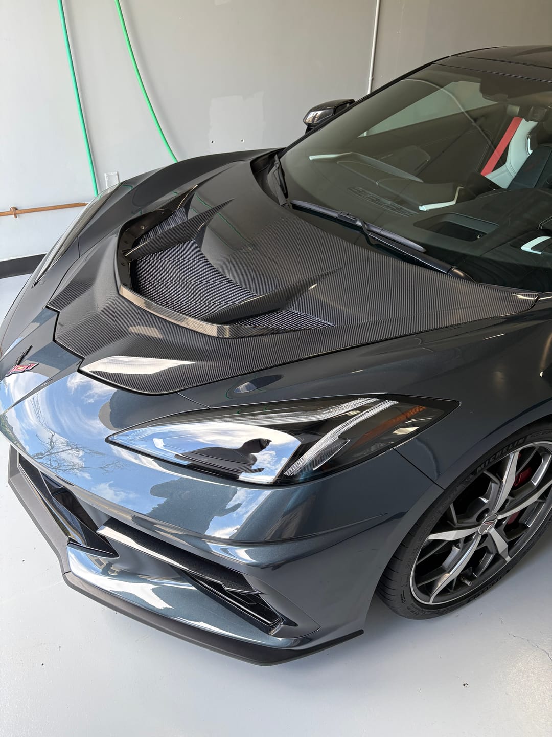 Customer photo review of Corvette C8 ZR1 Front Bumper Vented Extractor Hood