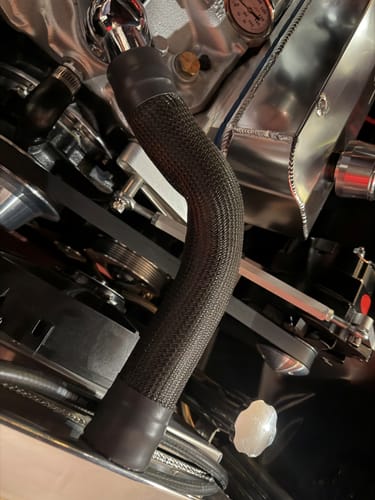 Customer photo review of Upper Radiator Hose Skin Kit -Carbon Fiber/Kevlar