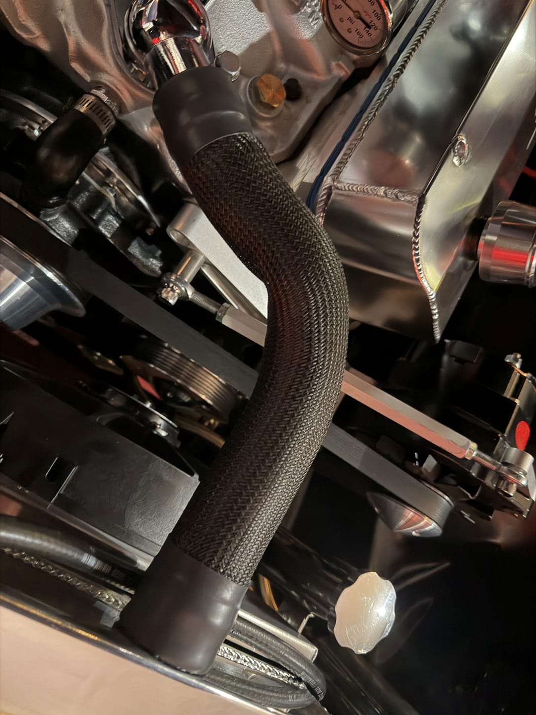 Customer photo review of Upper Radiator Hose Skin Kit -Carbon Fiber/Kevlar