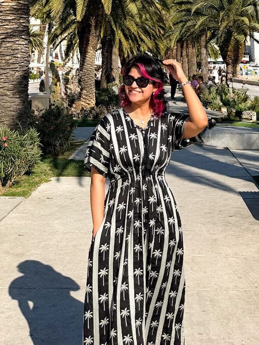Customer photo review of Zohra Fit & Flare Maxi Dress