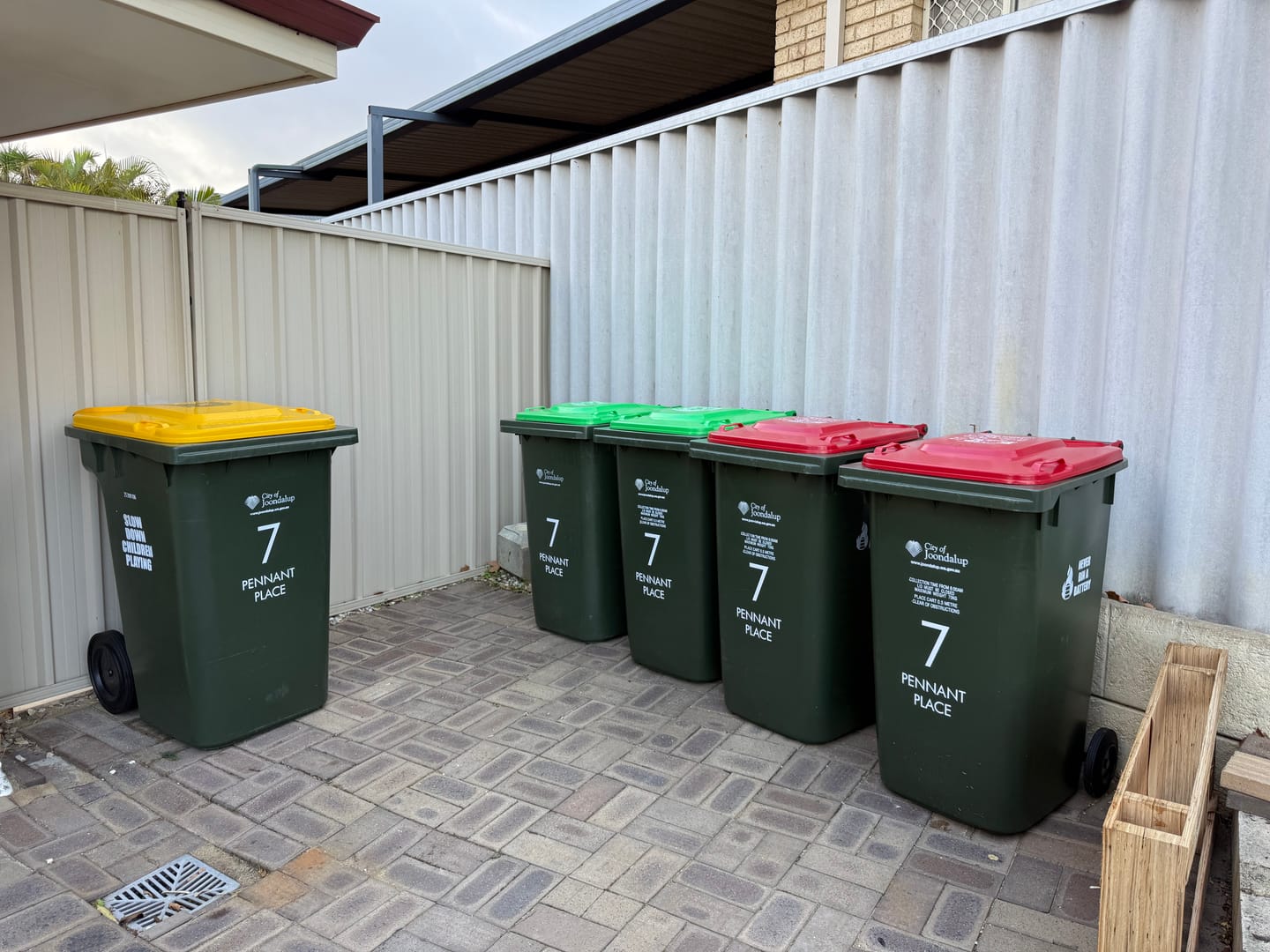 Customer photo review of Wheelie Bin Street Name & Number Sticker